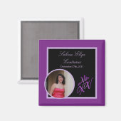 {TBA} 2"x2" Mis XV紫色の発表磁石 マグネット (正面/裏面)