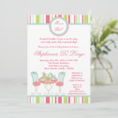 {TBA} 5x7トレンディーティーパーティーベビーシャワー招待状 招待状 (スタンド正面)