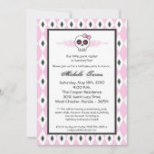 {TBA} 5x7女の子のパンクのスカルの誕生日のパーティの招待状 招待状 (正面)