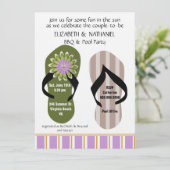 (TBA) Flippinはウェディングシャワーのプールを囲んでのパーティをつなぎます 招待状 (スタンド正面)