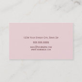 (TBA) (Top10）のピンクのストライプの鳥の名刺 名刺 (裏面)