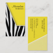 {TBA} Zanyお尻Zebra印刷名刺(黄色) 名刺 (正面/裏面)