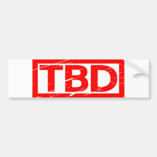 TBDのスタンプ バンパーステッカー