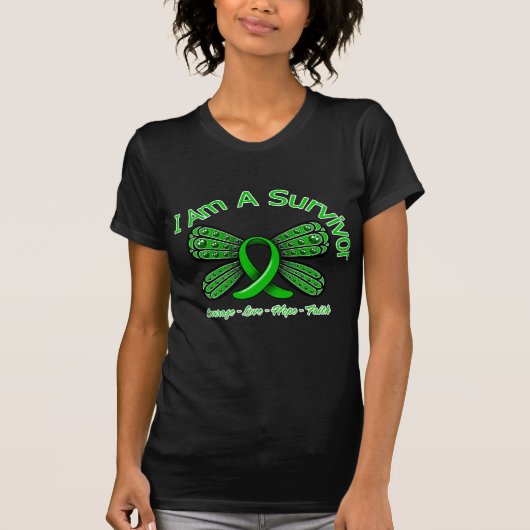 TBIの蝶私は生存者です Tシャツ (正面)