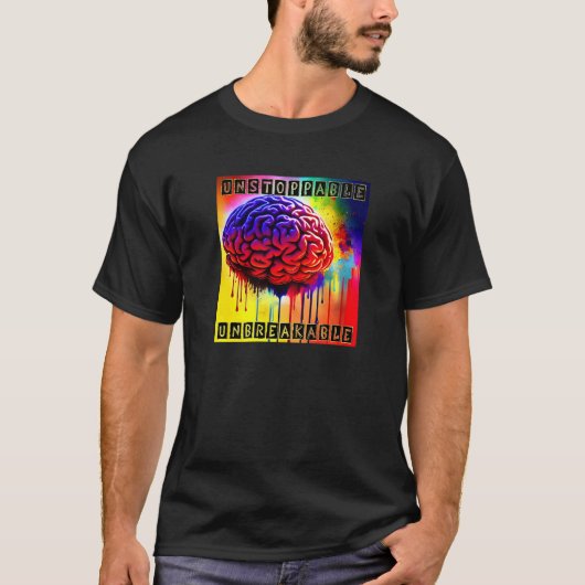 TBI強い外傷性脳損傷1 Tシャツ (正面)