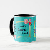 TBI素晴らしい美しい個々のピンクのフローラ マグカップ (正面左)