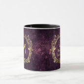 TBI素晴らしい美しい個人金ゴールドオン紫 マグカップ (中央)