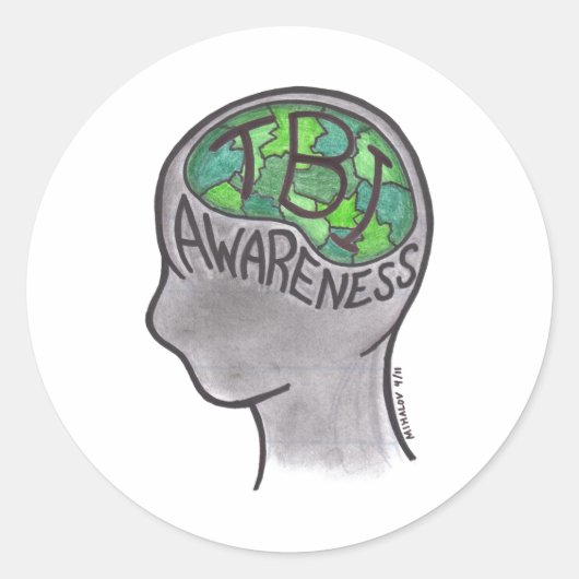 TBI認識度 ラウンドシール (正面)