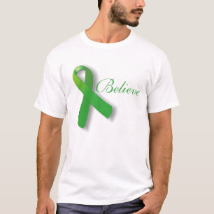 TBI 外傷性脳損傷 緑の リボンを信じて Tシャツ