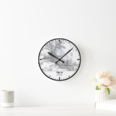 Tbilisi Clock City Line Art ラウンド壁時計 (ホーム)