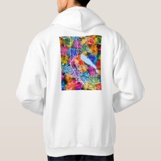 Tbilisi Georgia City Map パーカ (裏面)