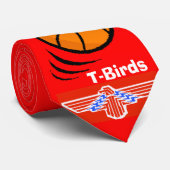 TBird- RED2、Basketball2のT鳥 ネクタイ (ロール)