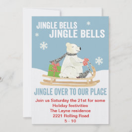 TBO-ジングルベルの白くまのパーティーの招待 招待状