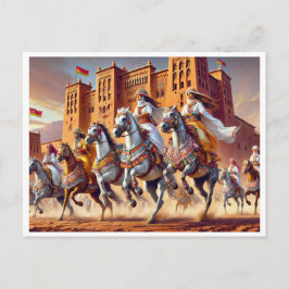 TBOULRIDAモ伝統的ロッコエクストリアン シーズンポストカード