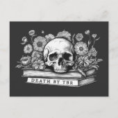 tbrによる死亡スカル及び書籍 ポストカード (正面)