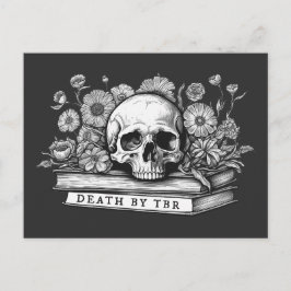 tbrによる死亡スカル及び書籍 ポストカード