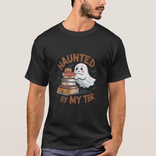 TBRの幽霊のよく出るかわいい幽霊ブックの読先生 Tシャツ (正面)