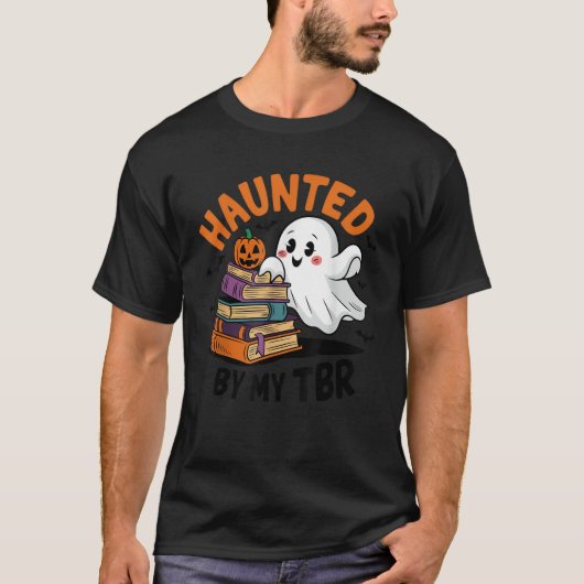 TBRの幽霊のよく出るかわいい幽霊ブックの読先生 Tシャツ (正面)