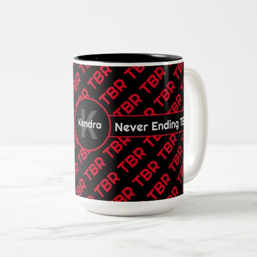 TBRをモノグラムの終了しない ツートーンマグカップ (正面右)