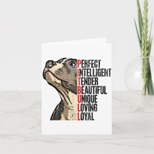 TBull 完璧な賢さと優しさの美しいユニークさ カード (正面)