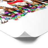 Tbull Dog Christmas Lights Cute Pet Matching Famil ポスター (角)