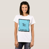 Tc - チャイコフスキー おもしろ 化学 元素記号 tシャツ (正面フル)