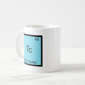 Tc - Tchaikovskyおもしろいな化学要素の記号 コーヒーマグカップ (正面左)