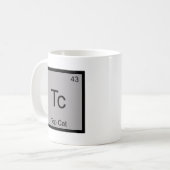 Tc - Top Catおもしろいな化学要素の記号のティー コーヒーマグカップ (正面左)