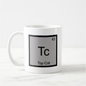 Tc - Top Catおもしろいな化学要素の記号のティー コーヒーマグカップ (左)