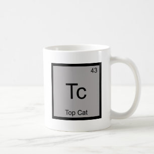 Tc - Top Catおもしろいな化学要素の記号のティー コーヒーマグカップ