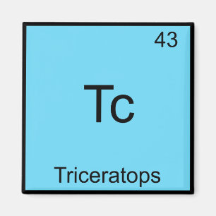 Tc - Triceratops化学おもしろい要素シンボル マグネット
