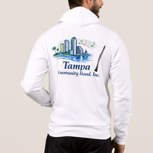 TCB Oboe Logo Men's Zip-Up Hoodie パーカ (裏面)