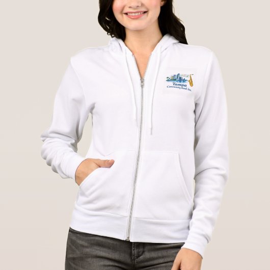 TCB Saxophone Logo Women's Zip Up Hoodie パーカ (正面)