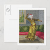 Tchingui, Turkish Dancer, 18世紀(版木、銅版、版画) ポストカード (正面/裏面)