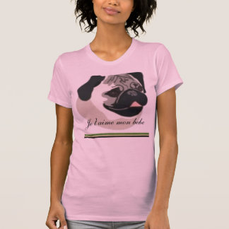 tclip2のカスタマイズJeのt'aimeの月曜日のbebe - Tシャツ
