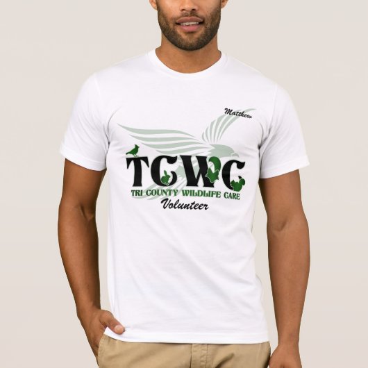 TCWCのロゴのボランティア-名前をカスタムするのワイシャツ Tシャツ (正面)