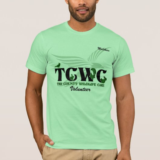 TCWCのロゴのボランティア-名前をカスタムするのワイシャツ Tシャツ (正面)