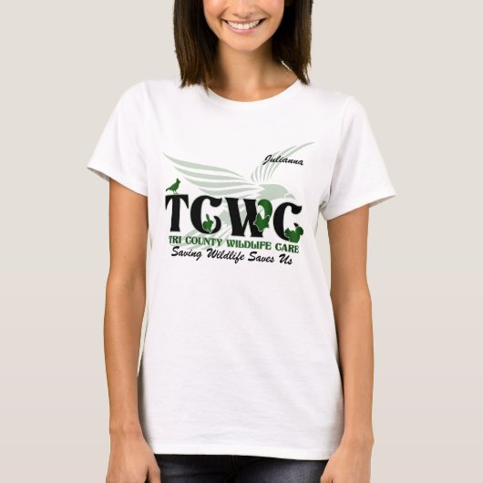 TCWCのロゴのワイシャツ|の名前をカスタムする Tシャツ (正面)