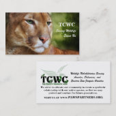 TCWC -ロゴのオオヤマネコ|Volunteerの名刺 名刺 (正面/裏面)