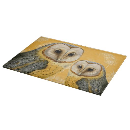 TCWC -台所のためのメンフクロウのヴィンテージ カッティングボード (角)