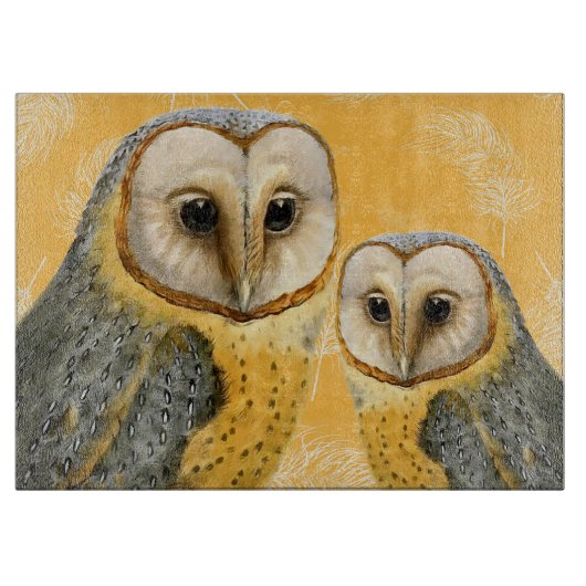 TCWC -台所のためのメンフクロウのヴィンテージ カッティングボード (正面)