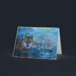 TCWC - Blue Wolf Christmas シーズンカード<br><div class="desc">Beautiful wolf digital composition with winter trees and blue swirls with falling snow to represent winter. Perfect Christmas Cards for the wildlife lover. This artwork was created and donated to Tri County Wildlife Care by Doreen Erhardt©2013. Thanks goes to Martin Mecnarowski, Larisa Koshkina and Shadow House Creations for contributing elements...</div>