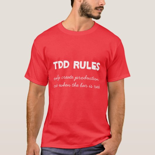 TDD Rules - Red Tシャツ (正面)