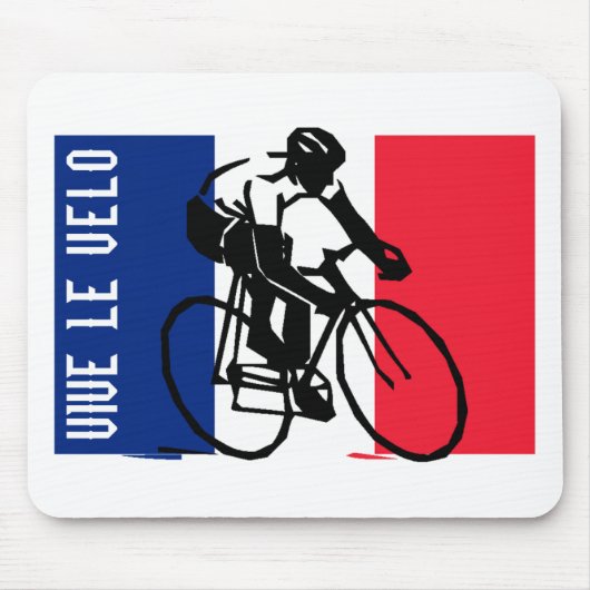TDF Vive Le Velo カスタム デザイン マウスパッド (正面)