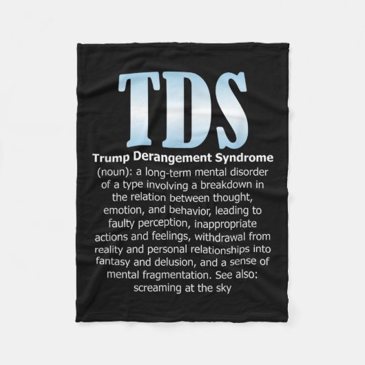 Tdsトランプ脱線症候群おもしろいトランプ フリースブランケット (正面)
