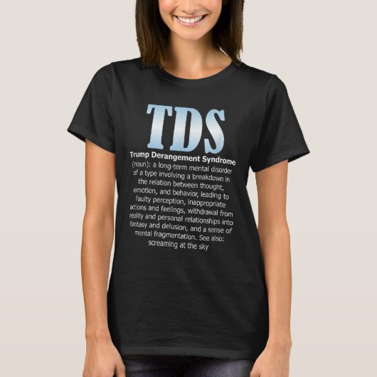 Tdsトランプ脱線症候群おもしろいトランプ Tシャツ (正面)