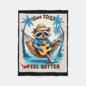 Tdsトランプ脱線症候群トランプおもしろいサポート フリースブランケット (正面)