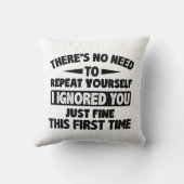 Teに対して初素晴らし期おもしろい皮肉を無視 クッション (裏面)