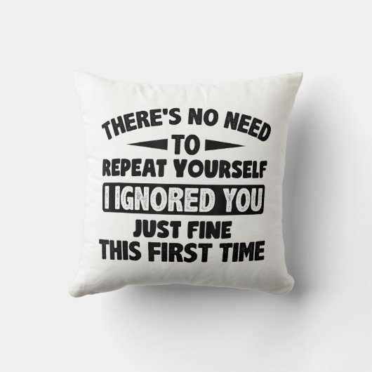 Teに対して初素晴らし期おもしろい皮肉を無視 クッション (裏面)