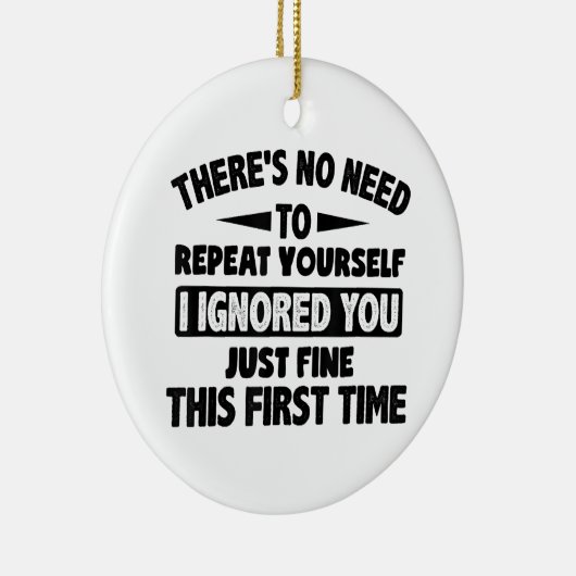 Teに対して初素晴らし期おもしろい皮肉を無視 セラミックオーナメント (右)